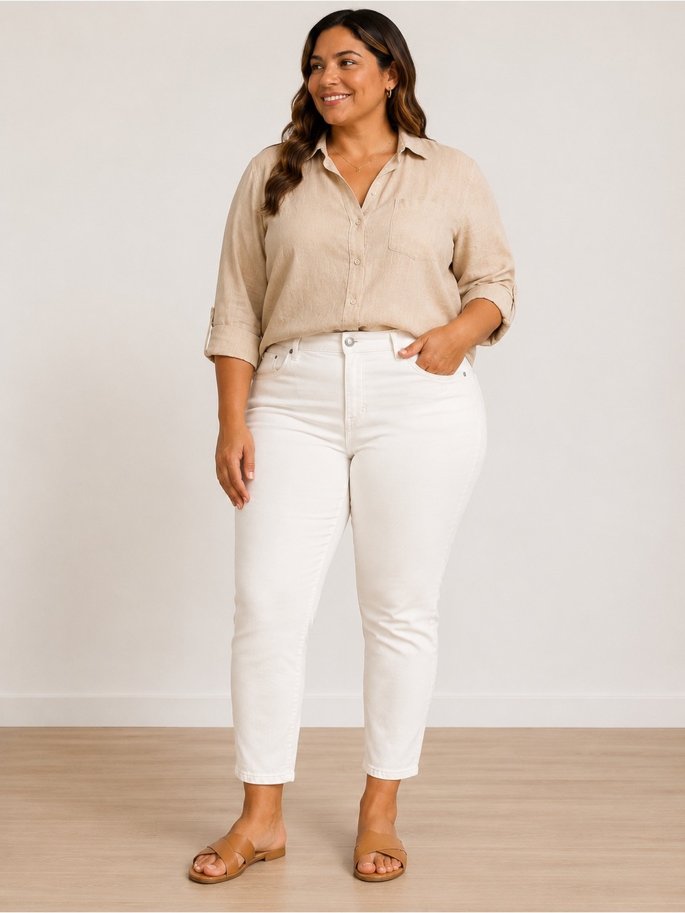Celebrity Pink White Crop Skinny Jeans Plus Size 20